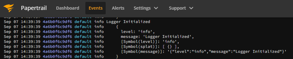 External log Output